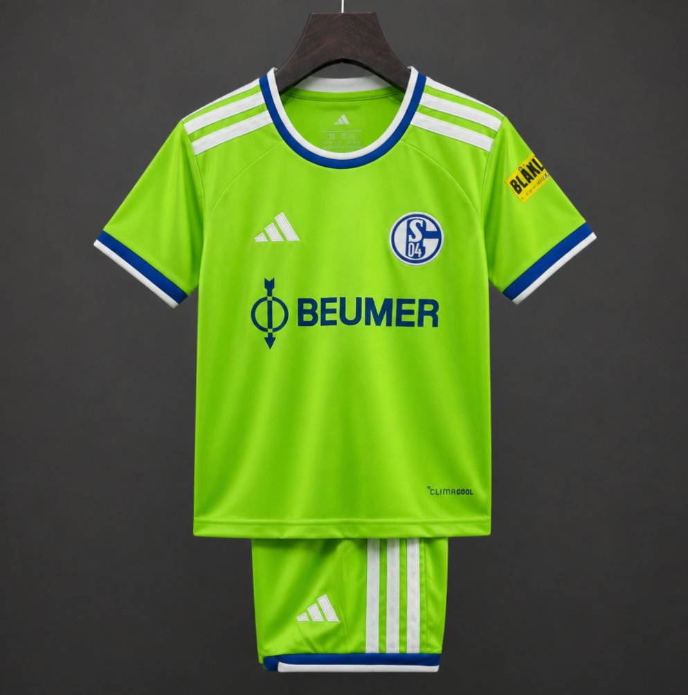 Kit Criança Schalke 04 2026-27 Alternativo Verde