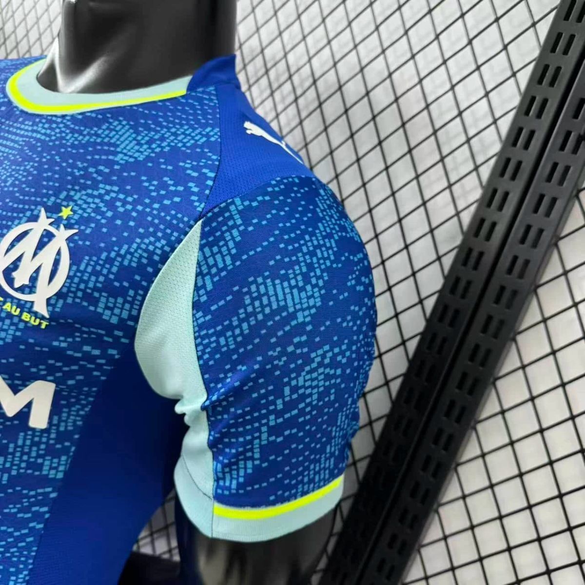 Camisola Olympique Marselha 2025-26 Alternativa Azul Clara Versão Jogador