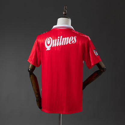 Camisola CA River Plate 1996-97 Alternativa Vermelha Versão Adepto