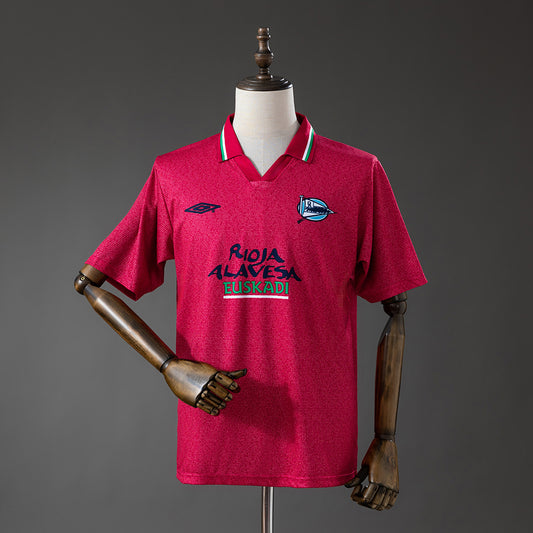 Camisola Deportivo Alaves 2002-03 Alternativa Vermelha Versão Adepto
