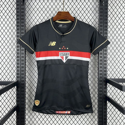 Camisola São Paulo FC 2025-26 Alternativa Preta Lisa Versão Mulher
