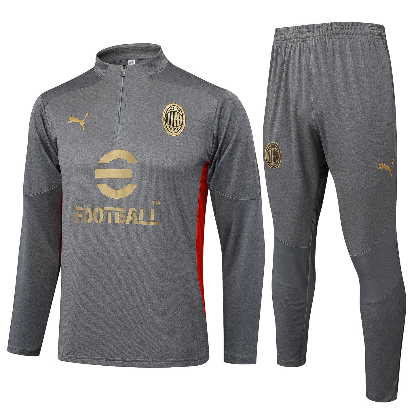 Fato de Treino AC Milan 2024-25 - Camisola com Fecho