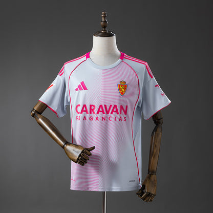 Camisola Real Saragoça 2025-26 Alternativa Rosa Versão Adepto