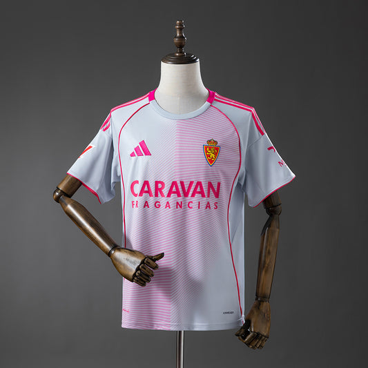 Camisola Real Saragoça 2025-26 Alternativa Rosa Versão Adepto