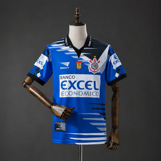 Camisola SC Corinthians 1998-99 Alternativa Azul Versão Adepto