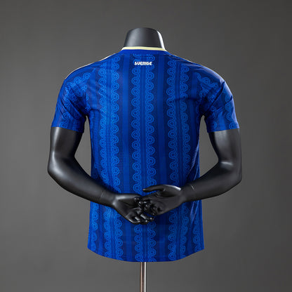 Camisola Suecia 2026 Alternativa Azul Versão Adepto Jogador