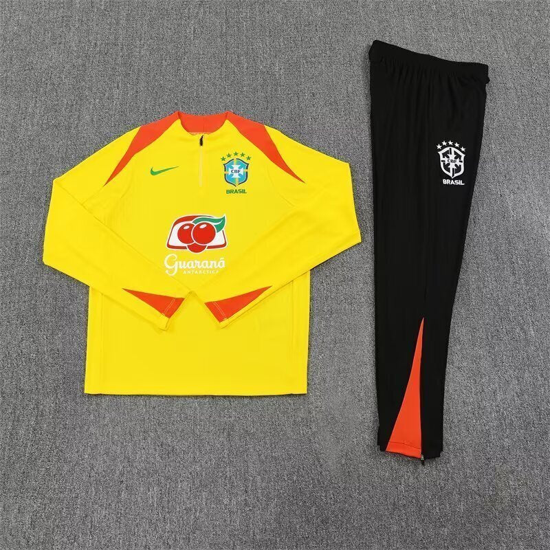 Fato de Treino Brasil 2025 - Camisola com Fecho