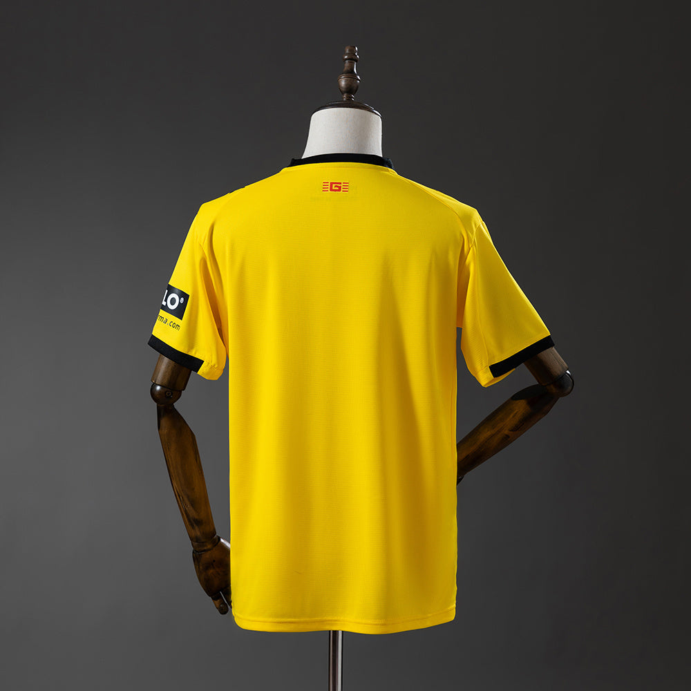 Camisola Girona FC 2025-26 Alternativa Amarela Versão Adepto