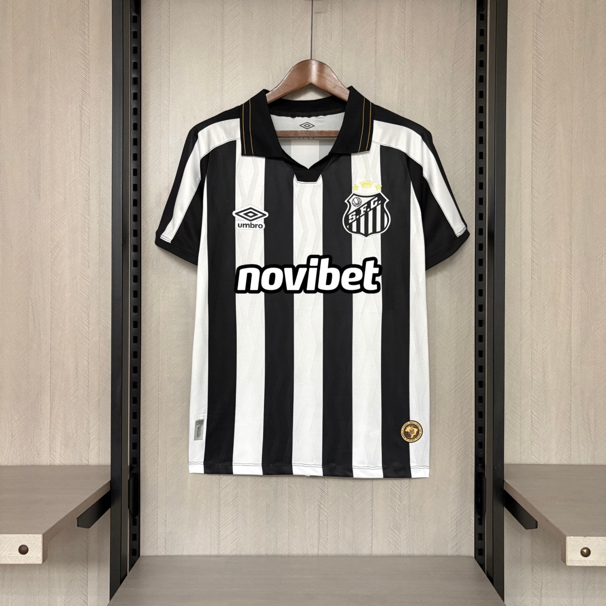 Camisola Santos FC 2026-27 Alternativa Preta/Branca Versão Adepto