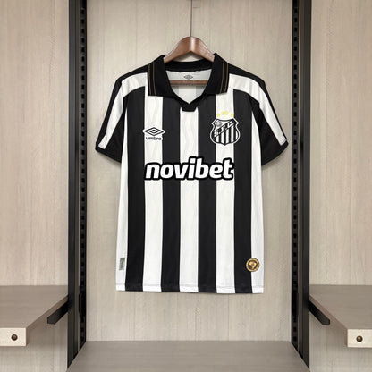 Camisola Santos FC 2026-27 Alternativa Preta/Branca Versão Adepto