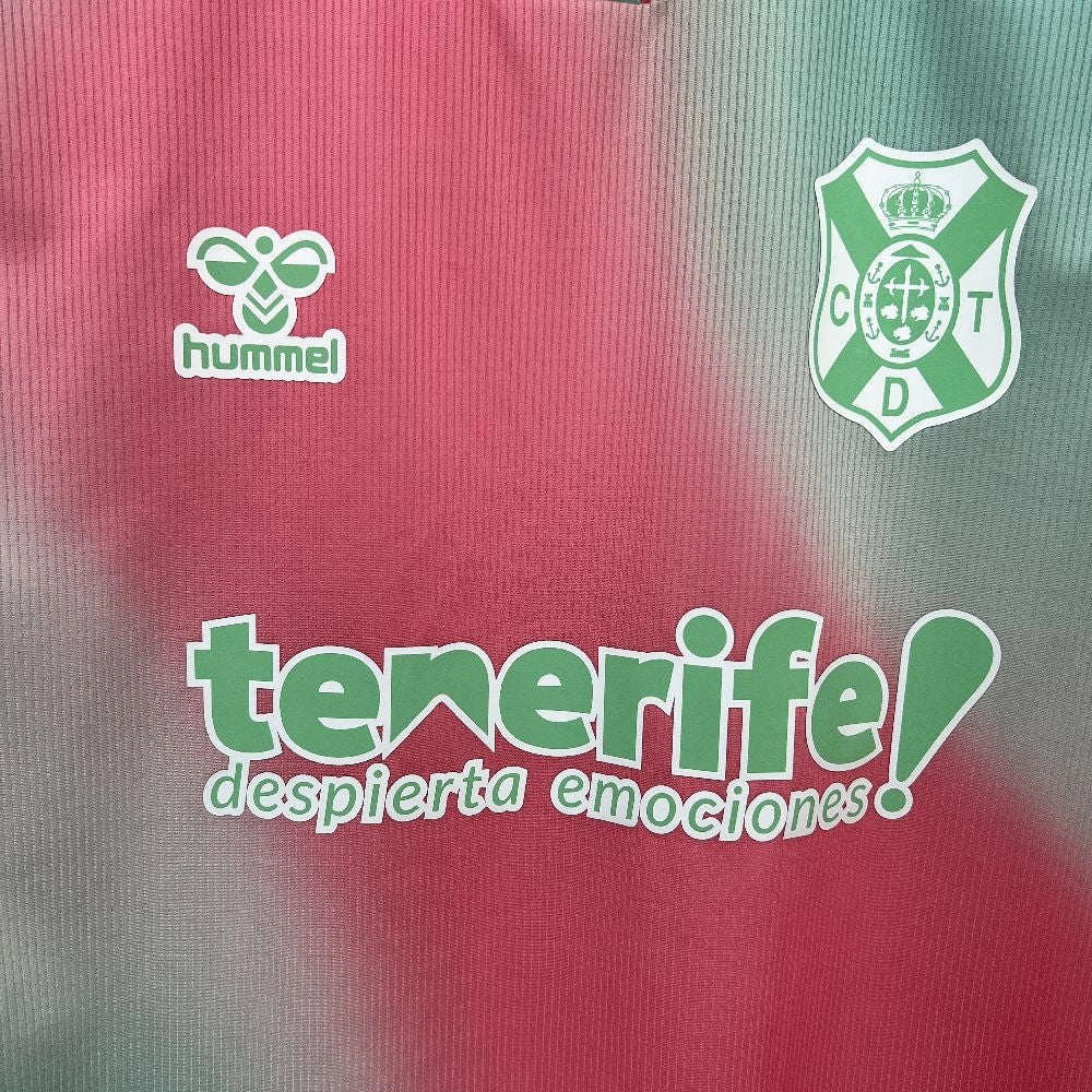 Camisola CD Tenerife 2025-26 Alternativa Rosa Versão Adepto