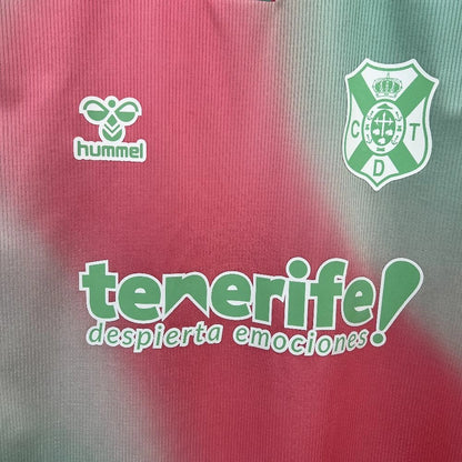 Camisola CD Tenerife 2025-26 Alternativa Rosa Versão Adepto