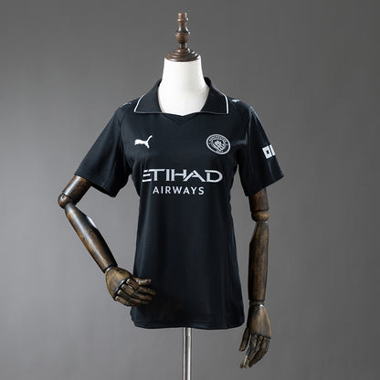 Camisola MCI 2025-26 Alternativa Preta Versão Mulher