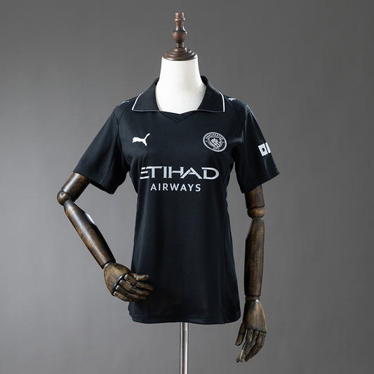 Camisola MCI 2025-26 Alternativa Preta Versão Mulher