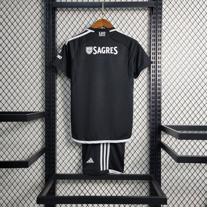 Kit Criança SLB 2023-24 Alternativo Preto (Entrega Imediata)
