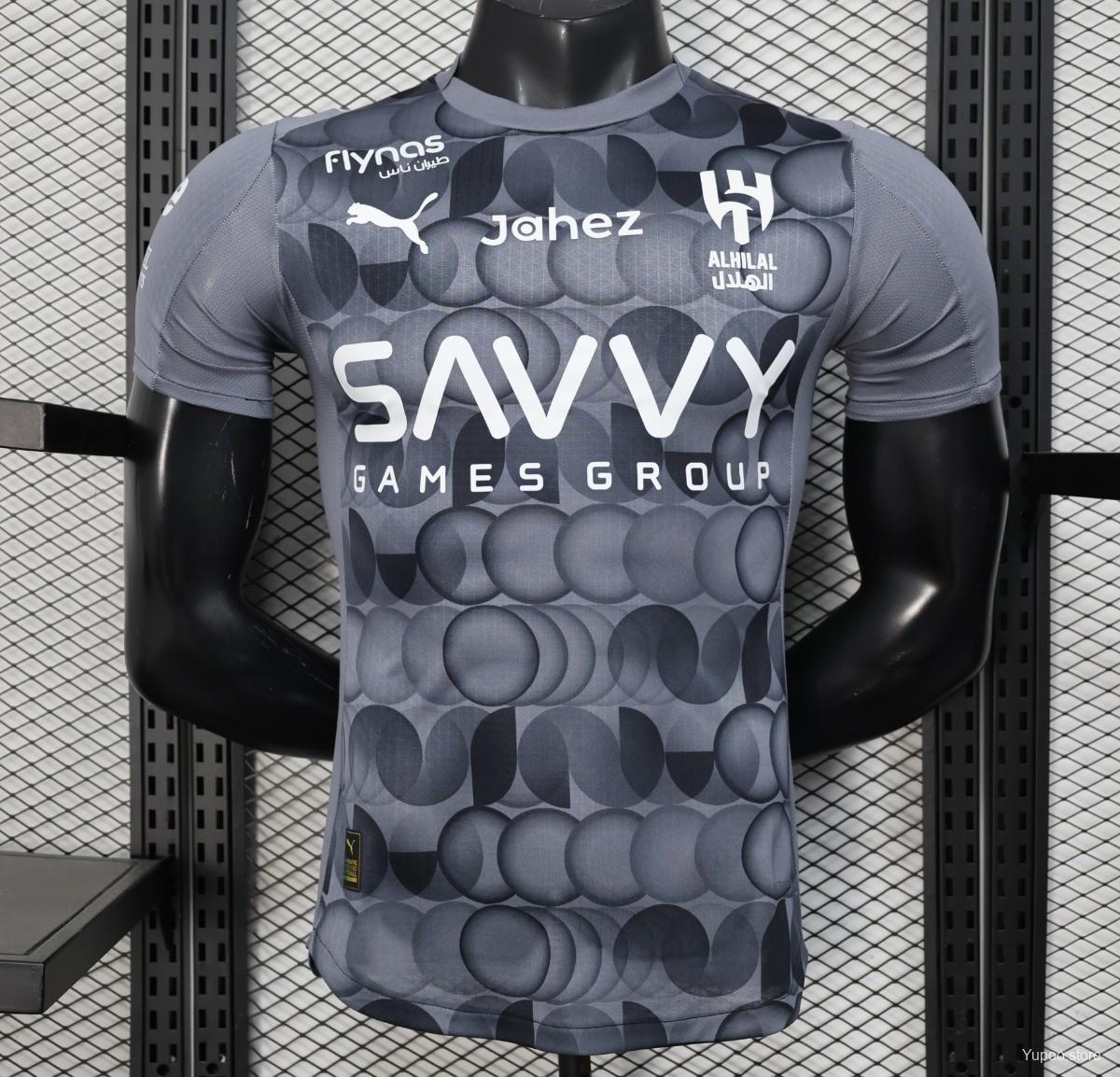 Camisola Al-Hilal SFC 2025-26 Alternativa Cinzenta Versão Jogador