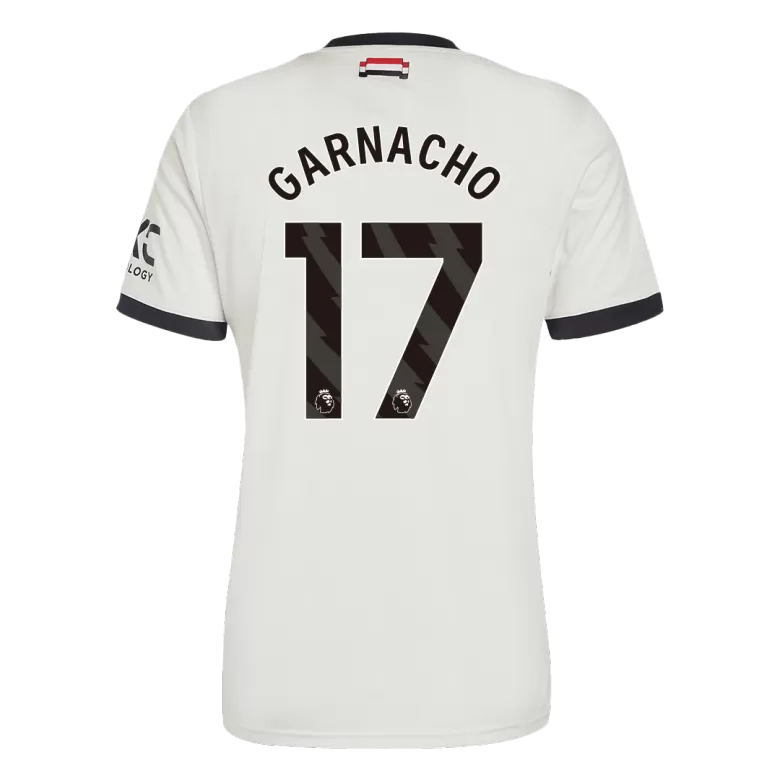 Camisola M-United 2024-25 Alternativa Branca Versão Adepto GARNACHO #17