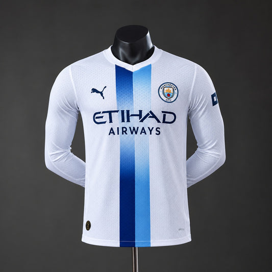 Camisola Manga Comprida MCI 2026-27 Alternativa Branca Versão Jogador