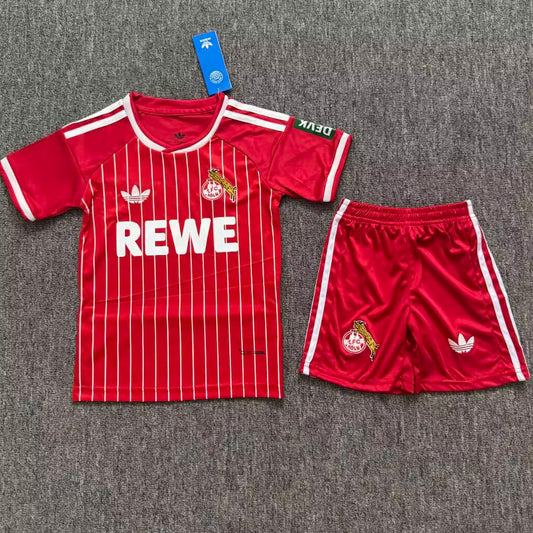 Kit Criança 1.FC Koln 2026-27 Alternativo Vermelho