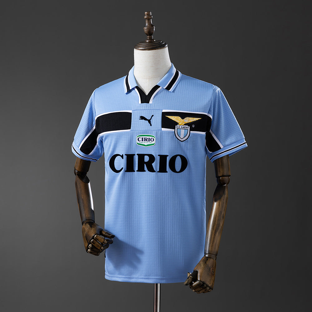 Camisola SS Lazio 1999-00 Alternativa Azul Versão Adepto
