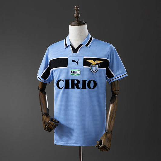 Camisola SS Lazio 1999-00 Alternativa Azul Versão Adepto