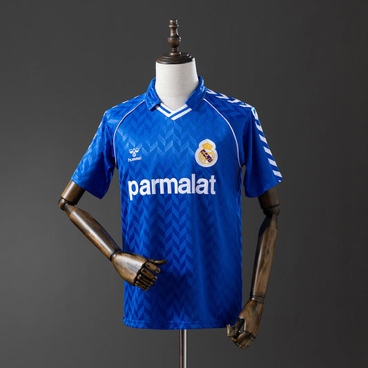 Camisola Real Madrid CF 1986-87 Alternativa Azul Versão Adepto
