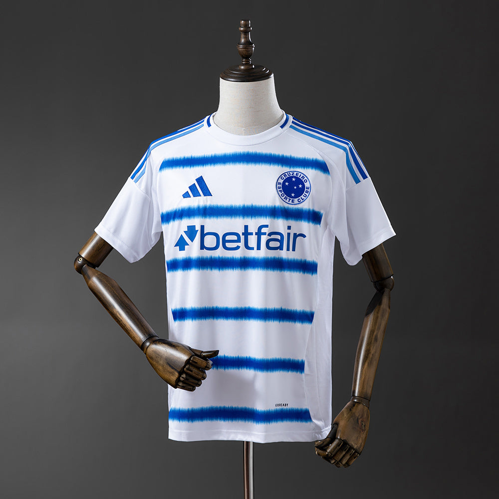 Camisola Cruzeiro EC 2025-26 Alternativa Branca Versão Adepto