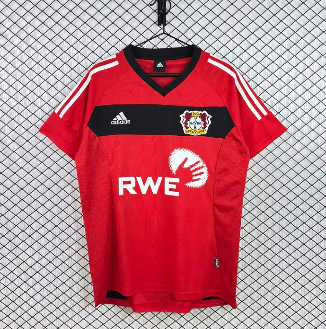 Camisola Bayer 04 Leverkusen 2002-03 Principal Versão Adepto