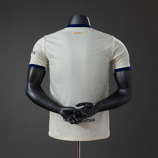 Camisola FC Barcelona 2026-27 Alternativa Creme Versão Jogador