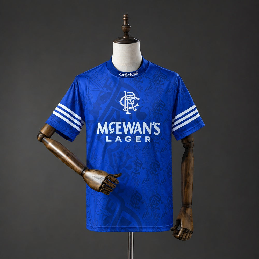 Camisola Rangers FC 1995-96 Principal Versão Adepto
