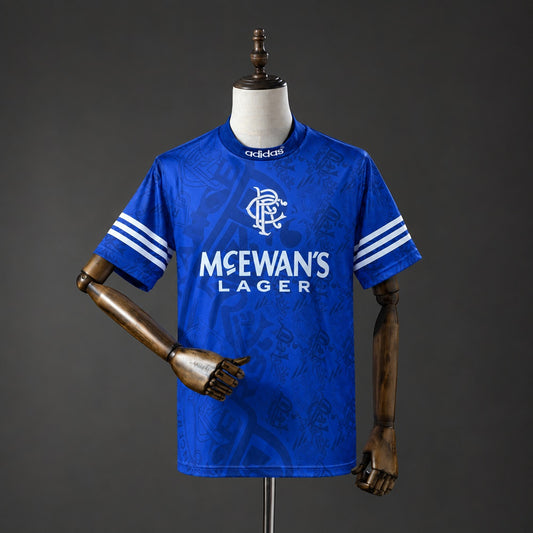 Camisola Rangers FC 1995-96 Principal Versão Adepto
