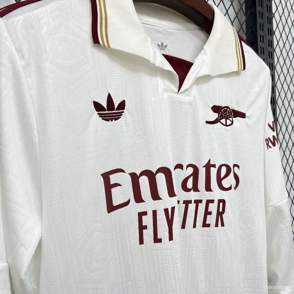 Camisola Manga Comprida ARS 2025-26 Alternativa Branca Versão Adepto