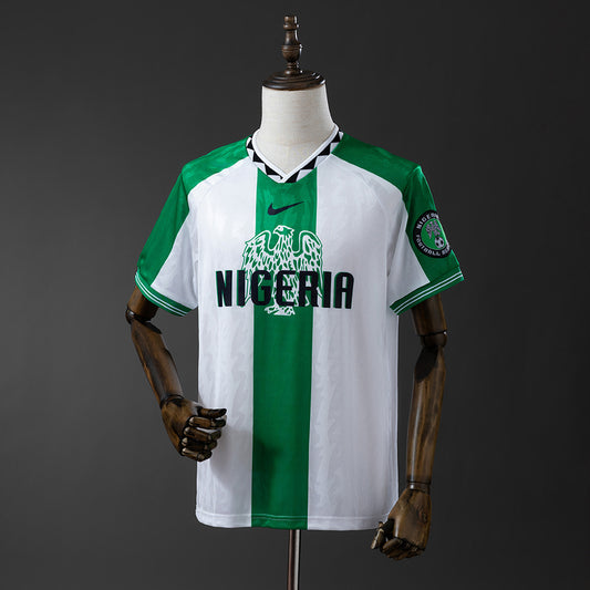 Camisola Nigeria 1996 Alternativa Branca Versão Adepto