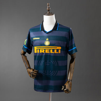 Camisola Inter Milão 1997-98 Alternativa Azul Versão Adepto