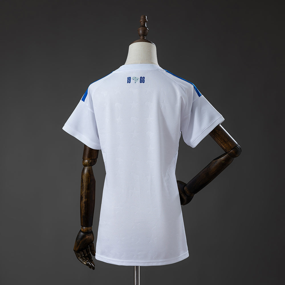 Camisola Cruzeiro EC 2026-27 Alternativa Branca Lisa Versão Mulher