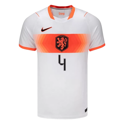 Camisola Paises Baixos 2026 Alternativa Branca Versão Adepto VIRGIL #4