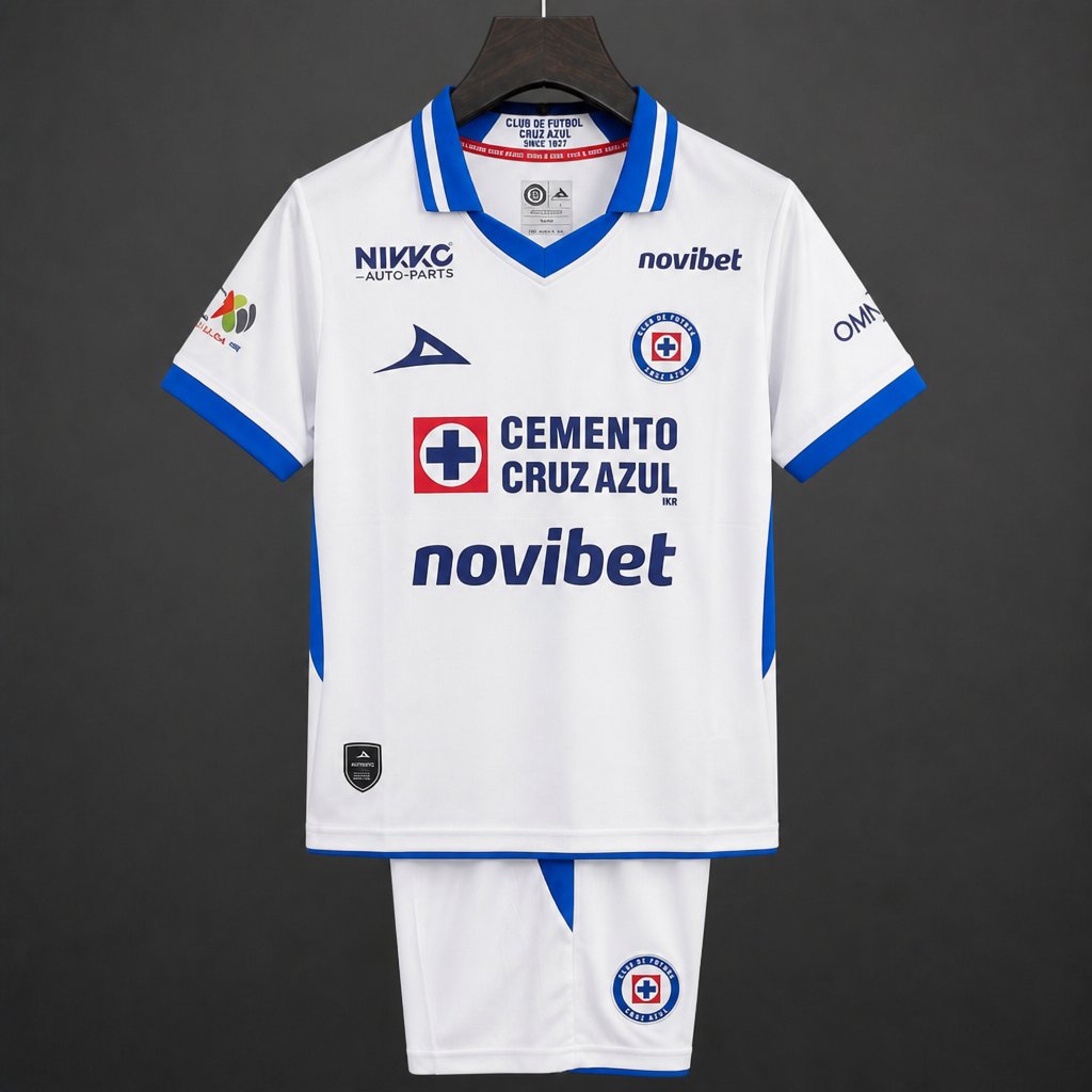 Kit Criança CD Cruz Azul 2026-27 Alternativo Branco