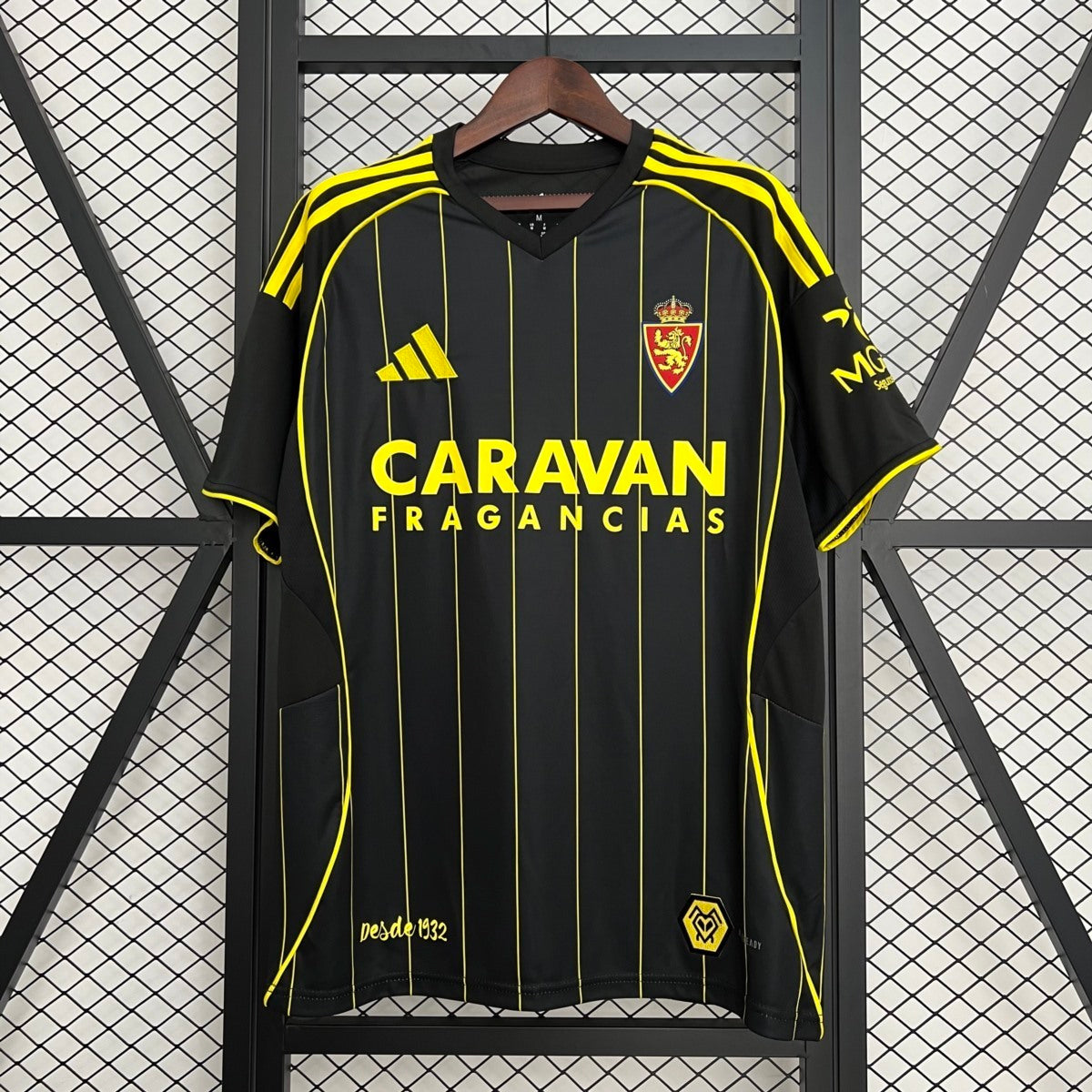 Camisola Real Saragoça 2025-26 Alternativa Preta Versão Adepto