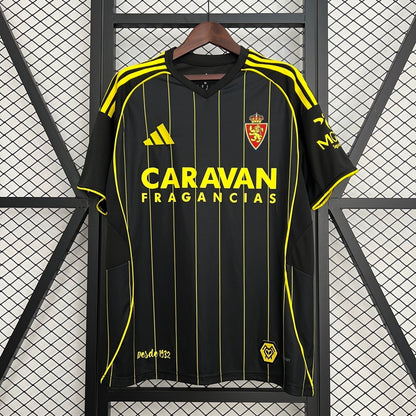 Camisola Real Saragoça 2025-26 Alternativa Preta Versão Adepto