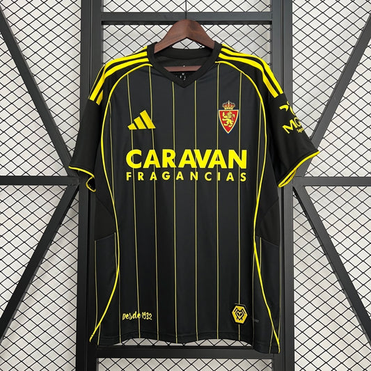 Camisola Real Saragoça 2025-26 Alternativa Preta Versão Adepto
