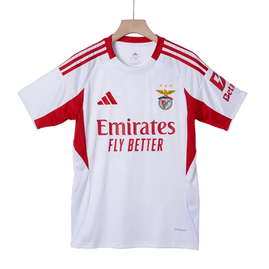 Camisola SLB 2025-26 Alternativa Branca Versão Adepto