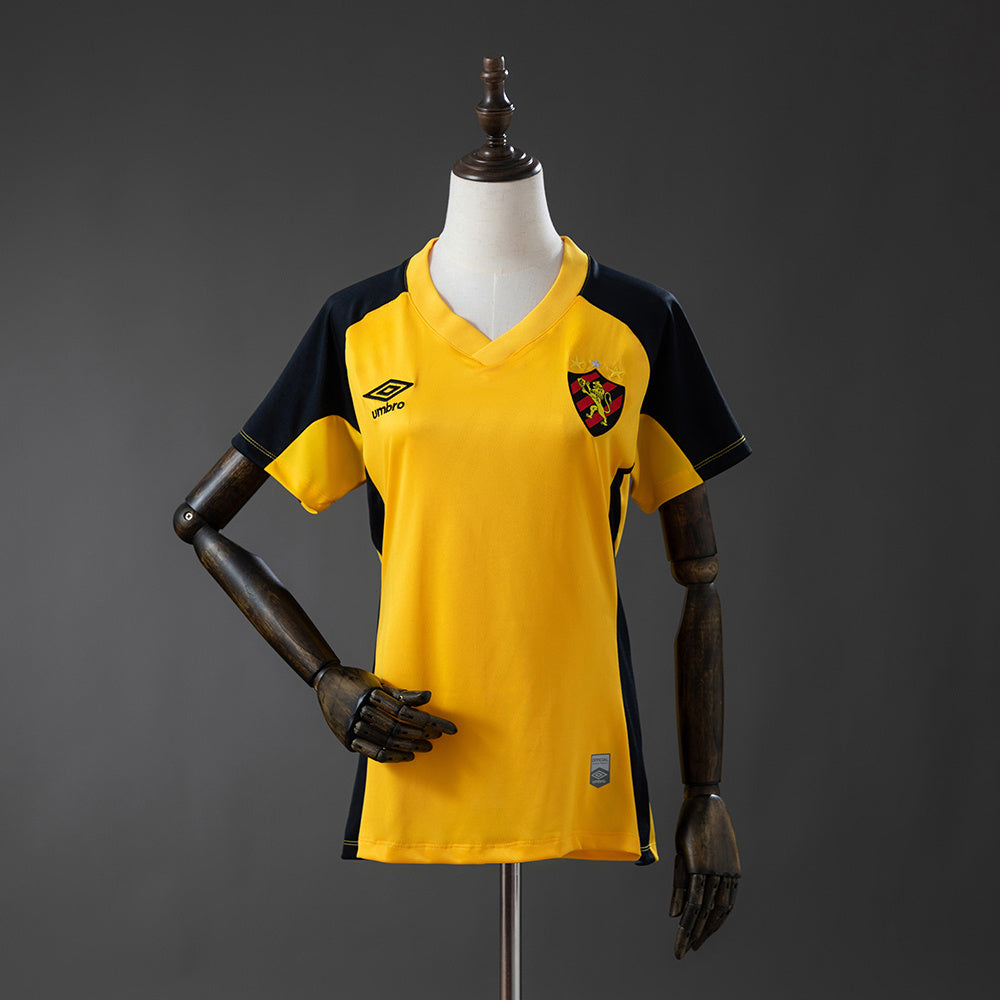 Camisola SC Recife 2025-26 Alternativa Amarela Lisa Versão Mulher