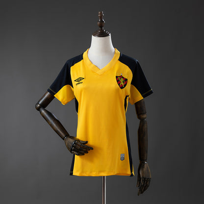 Camisola SC Recife 2025-26 Alternativa Amarela Lisa Versão Mulher