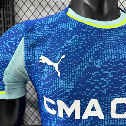 Camisola Olympique Marselha 2025-26 Alternativa Azul Clara Versão Jogador