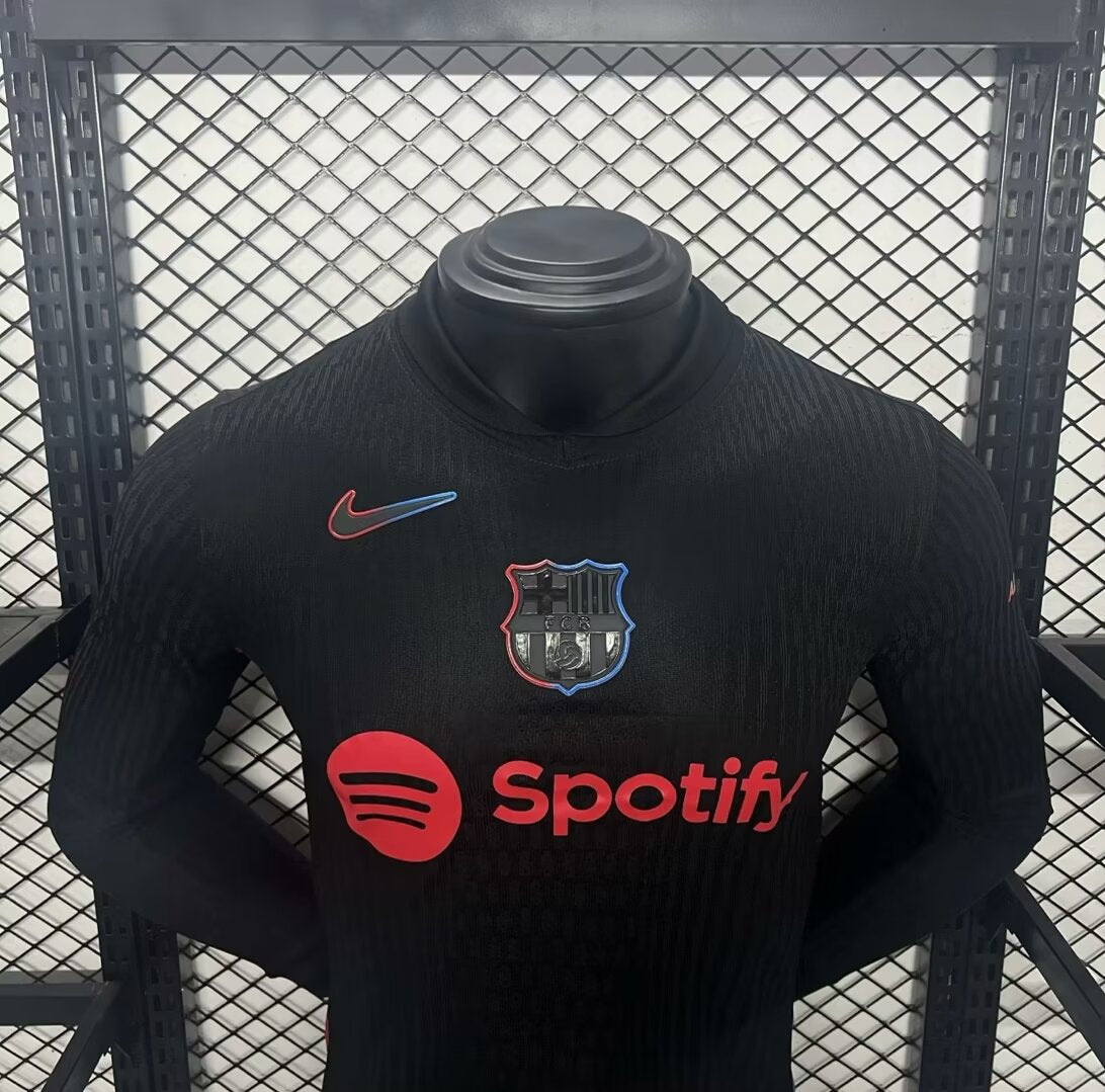 Camisola Manga Comprida FC Barcelona 2024-25 Alternativa Preta Versão Jogador