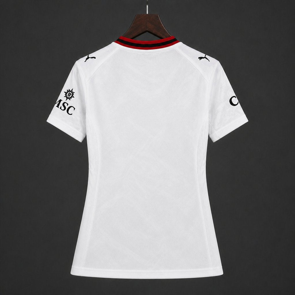 Camisola Ac Milan 2026-27 Alternativa Branca Versão Mulher
