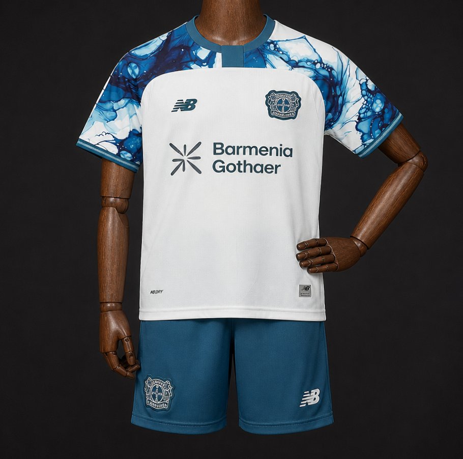 Kit Criança Bayer 04 Leverkusen 2026-27 Alternativo Branco