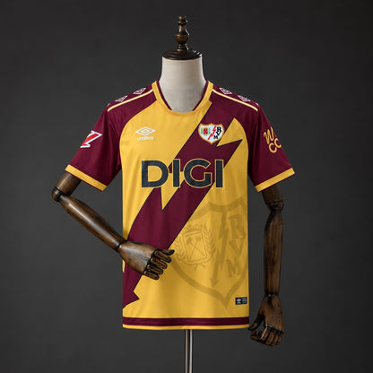 Camisola Rayo Vallecano 2026-27 Alternativa Amarela Versão Adepto
