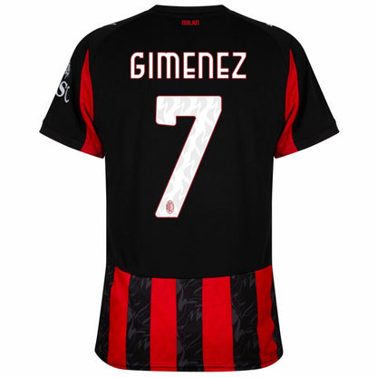 Camisola Ac Milan 2025-26 Principal Versão Adepto GIMENEZ #7