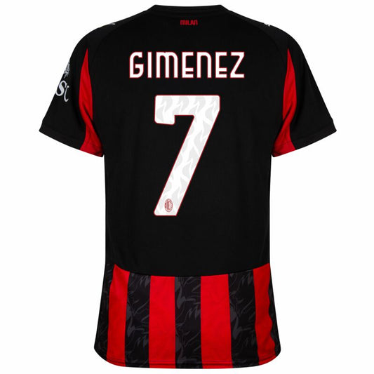 Camisola Ac Milan 2025-26 Principal Versão Adepto GIMENEZ #7
